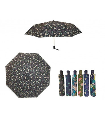 Paraguas corto diseño floral