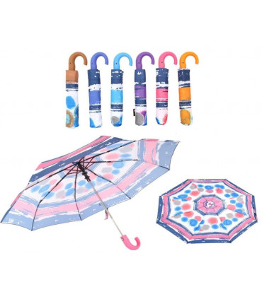 Paraguas corto diseño rayas de colores