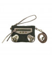 Split Leather Handbag for women with decorative studs