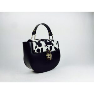Bolso de piel con solapa animal