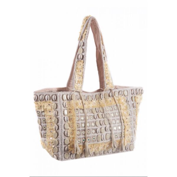 Bolso étnico con concha