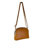 Bandolera de piel con doble cremallera