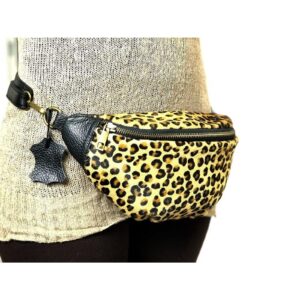 Riñonera de pelo de "animal print"