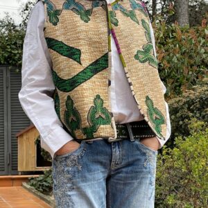 Chaleco bohemio artesanal reversible