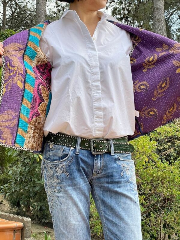 Chaleco bohemio artesanal reversible