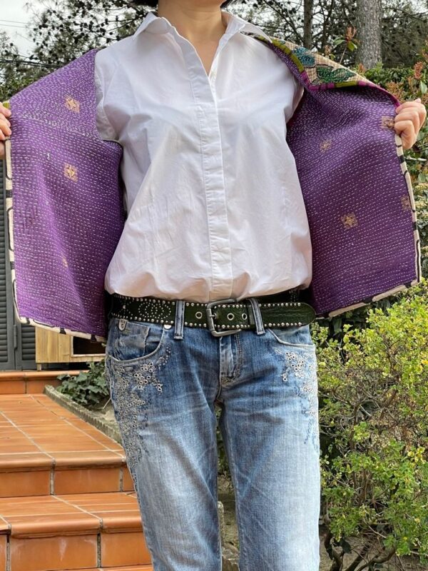 Chaleco bohemio artesanal reversible