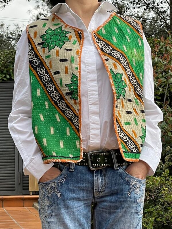 Chaleco bohemio artesanal reversible