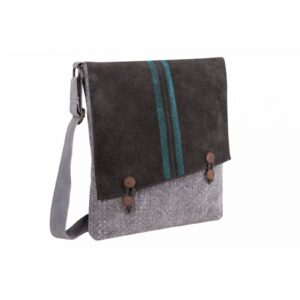 Bandolera de lino con solapa