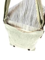 Bandolera de lino con solapa