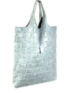 Bolso saco piel con efecto trenzado