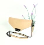 Bandolera piel con cierre de broche