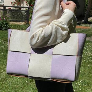 Bolso TOTE de piel trenzado