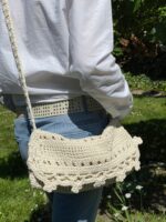 Bandolera de algodón de ganchillo