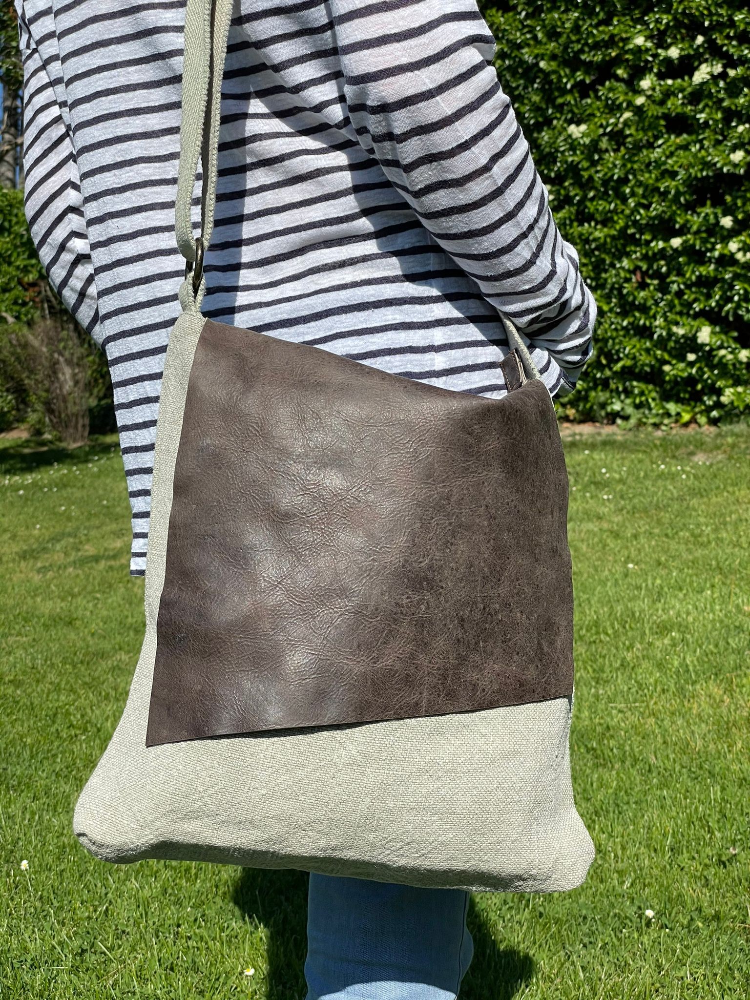 Cobo Calleja Bolsos De Lino Y Cuero Bolsos Piel Cobo Calleja