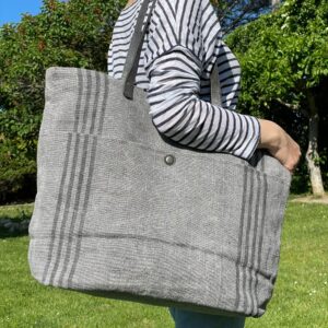 Bolso de hombro de lino