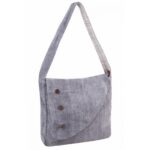 Bandolera de lino con solapa