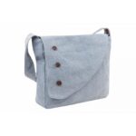 Bandolera de lino con solapa