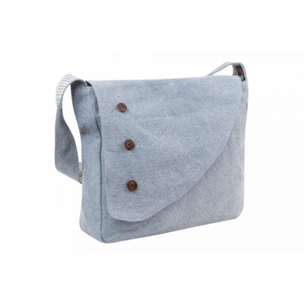 Bandolera de lino con solapa