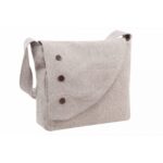 Bandolera de lino con solapa