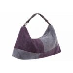 Bolso de lino bicolor