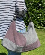 Bolso de lino bicolor