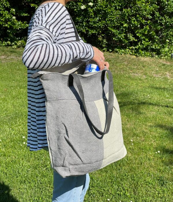 Bolso shopper de lino