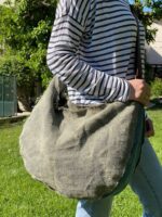 Bolso hobo de lino