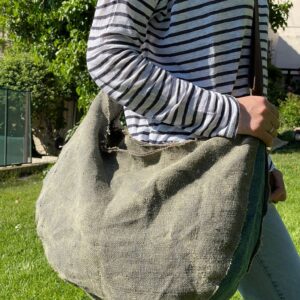 Bolso hobo de lino