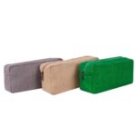 Estuche de yute con cremallera