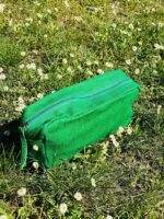 Estuche de yute con cremallera