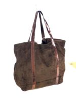 Bolso serraje con tiras estampadas brillantes