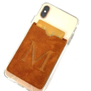 Tarjetero piel con letra inicial