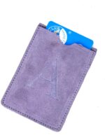 Tarjetero piel con letra inicial