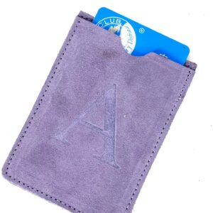 Tarjetero piel con letra inicial