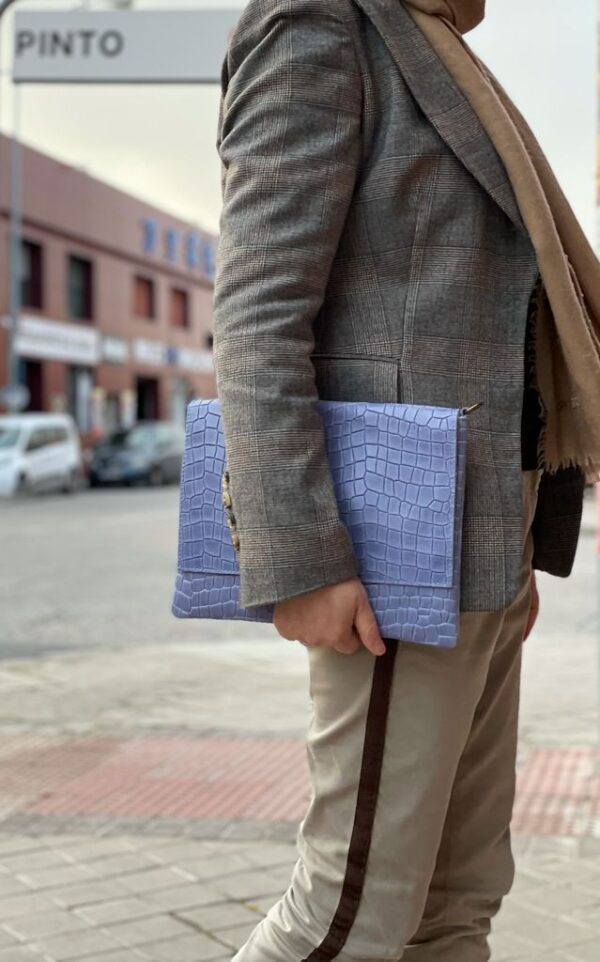 Bandolera piel diseño cocodrilo