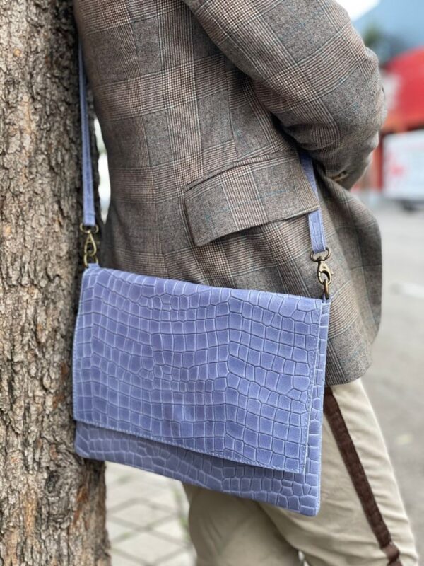 Bandolera piel diseño cocodrilo