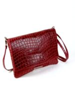 Bandolera piel diseño cocodrilo