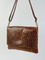 Bandolera piel diseño cocodrilo