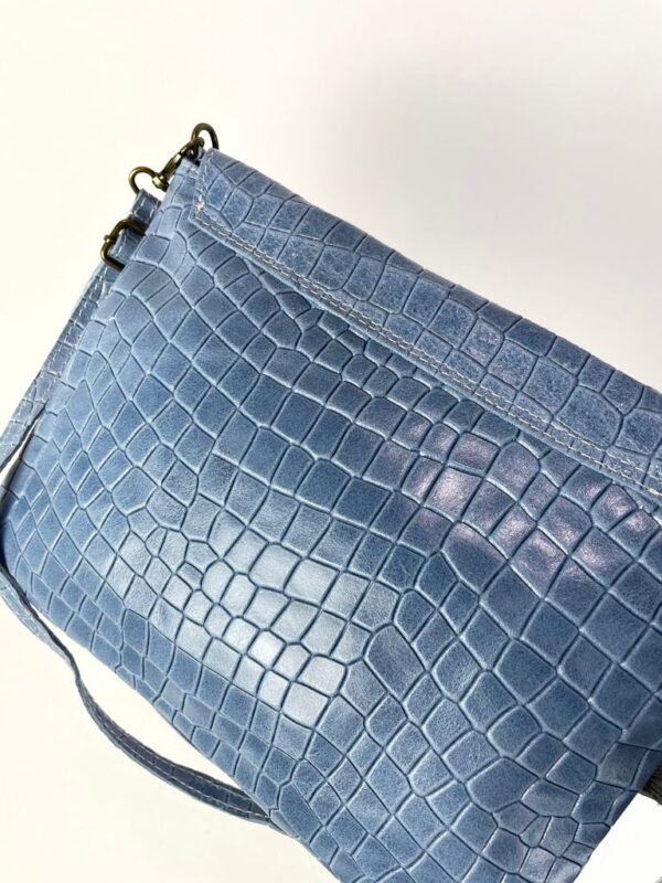 Bandolera piel diseño cocodrilo