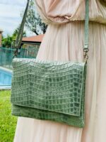 Bandolera piel diseño cocodrilo