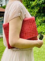 Bandolera piel diseño cocodrilo