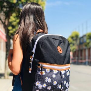 Mochila escolar flores