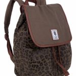 Mochila de tela estampado leopardo