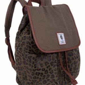 Mochila de tela estampado leopardo