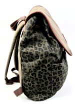 Mochila de tela estampado leopardo