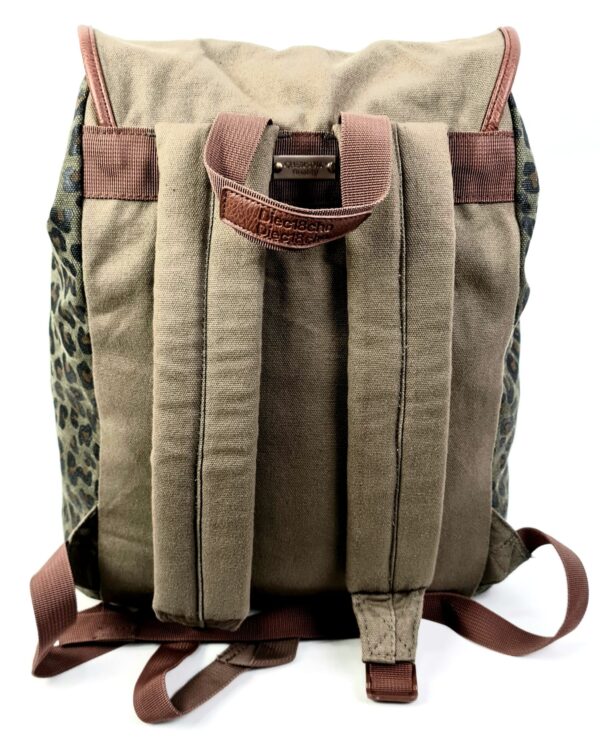 Mochila de tela estampado leopardo