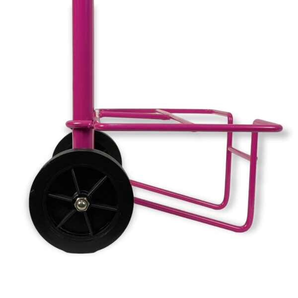 Estructura metálica con ruedas para mochila