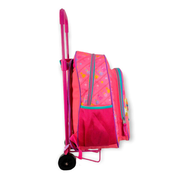 Estructura metálica con ruedas para mochila