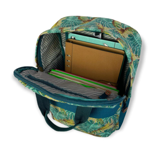 Mochila cuadrada de flores