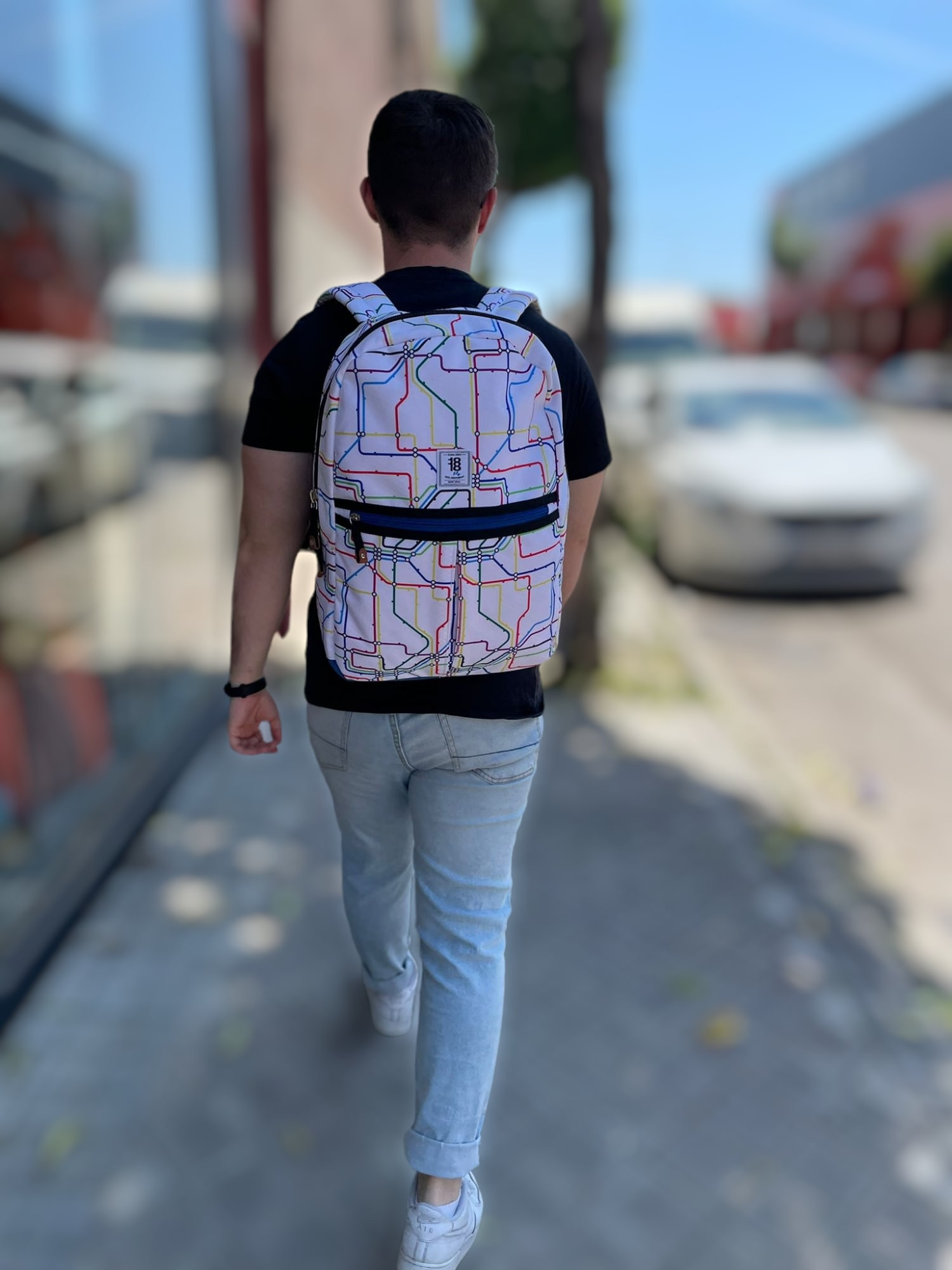 Mochila escolar líneas de metro